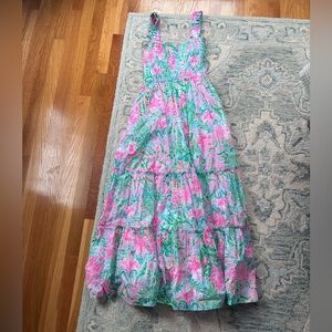 Lilly Pulitzer Pink and Green Floral Dress